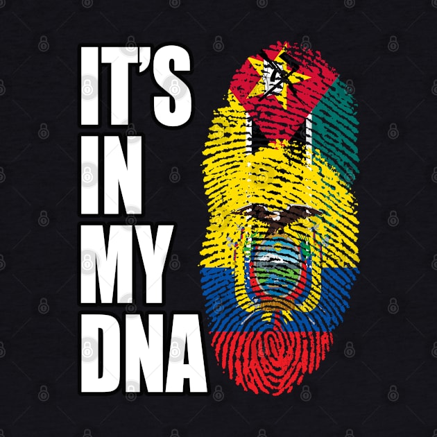 Ecuadorian And Mozambican Mix DNA Flag Heritage by Just Rep It!!